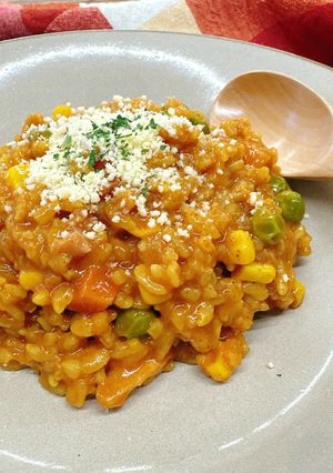 アルファ化米で作るミルクカレーリゾット-レシピのメイン写真