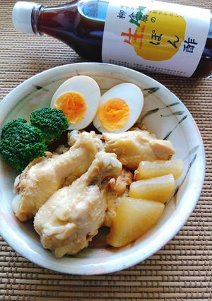 柳金属の生ぽん酢で手羽元のさぱっり煮-レシピのメイン写真