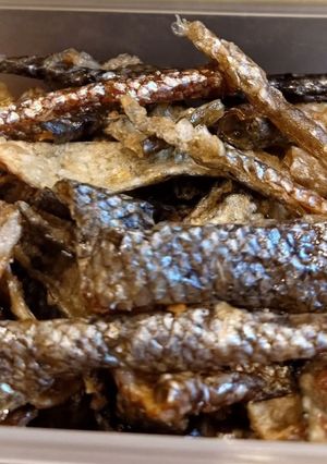 サーモンの皮煎餅（ニジマスの魚醤味）-レシピのメイン写真