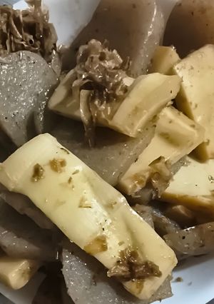 たけのことこんにゃくの煮物-レシピのメイン写真