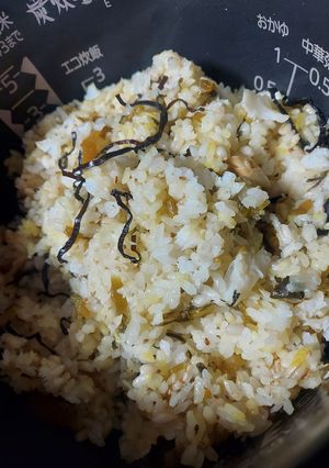 【簡単時短】焼とろかれいと高菜混ぜご飯-レシピのメイン写真