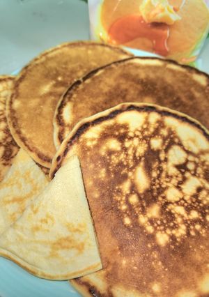 米粉＆キャッサバ粉で簡単薄焼きパンケーキ-レシピのメイン写真