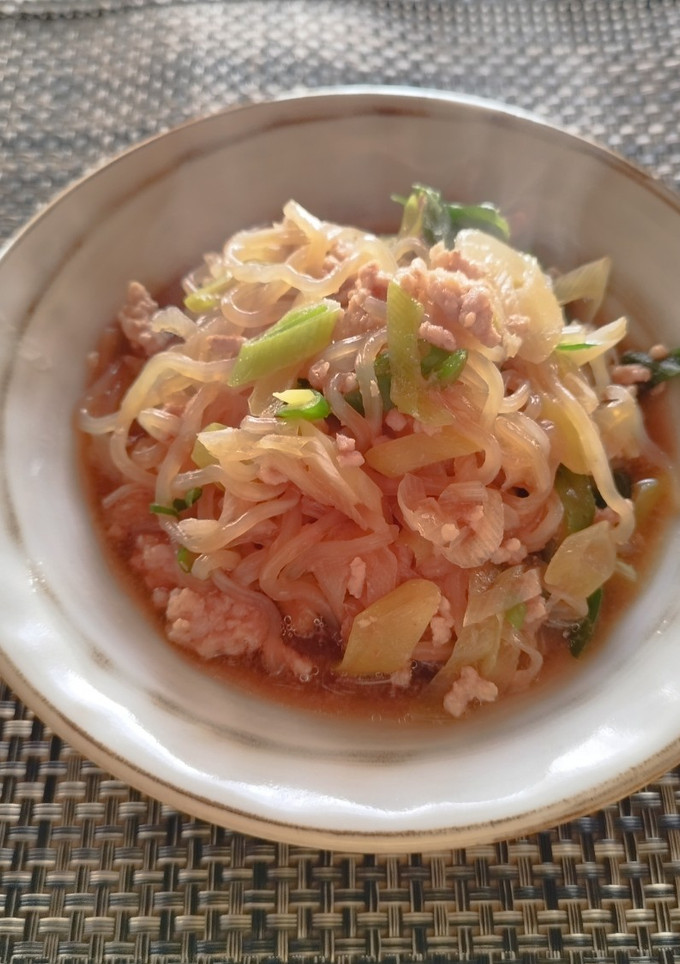 簡単♡レンジでネギと豚肉のすき焼き煮♪-レシピのメイン写真