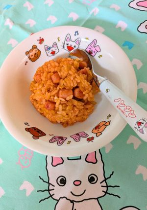 簡単！節約！ポークビッツでチキンライス♡-レシピのメイン写真