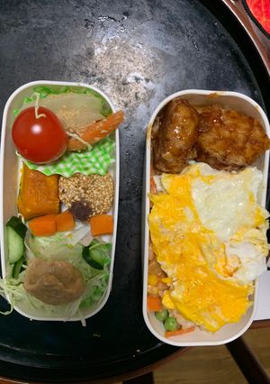 全てレンジキムチソース味オムライス弁当-レシピのメイン写真