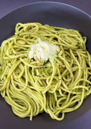 青汁とバジル♪お手軽にジェノベーゼパスタ-レシピのメイン写真
