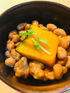 コラボ 納豆●納豆×カボチャの甘煮-レシピのメイン写真