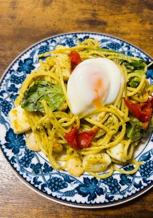 シーフードジェノベーゼパスタ-レシピのメイン写真