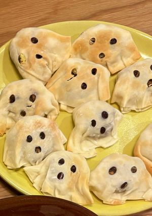 【ハロウィン】おばけさつまいも餡つつみ👻-レシピのメイン写真