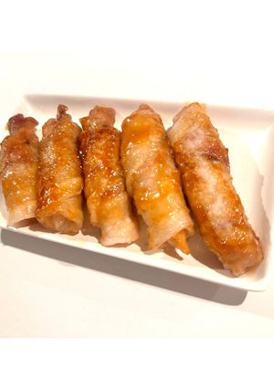 生姜焼き?豚バラ肉の新生姜巻き-レシピのメイン写真