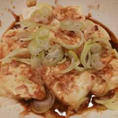 รูปของ レンジで3分ー麺つゆ煮湯豆腐ー