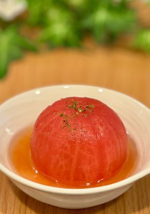 夏バテ解消！冷蔵保存☆コク旨スープの丸ごとトマト-レシピのメイン写真