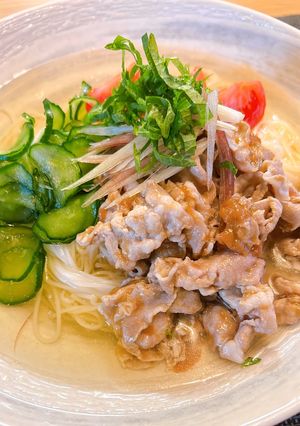 梅しゃぶのだしそうめん！-レシピのメイン写真