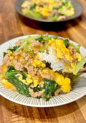 小松菜と卵の中華あんかけ丼-レシピのメイン写真