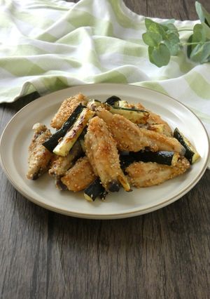 手羽中とズッキーニのごまチーズ焼き-レシピのメイン写真