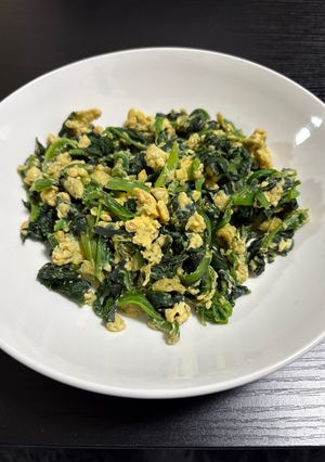 ほうれん草と卵炒め-レシピのメイン写真