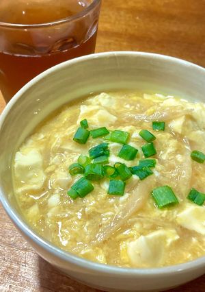 岩下の新生姜の「フワフワ卵とじ豆腐丼」-レシピのメイン写真