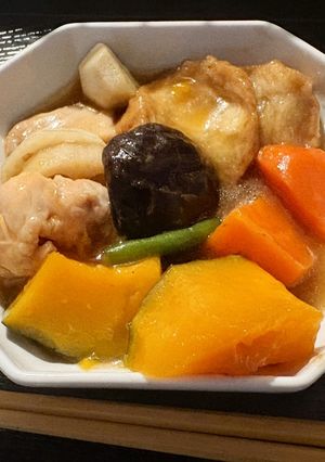ほっこり♡かぼちゃたっぷり秋の治部煮-レシピのメイン写真