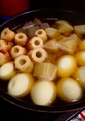 今日の晩御飯！鍋つゆの素で作る簡単おでん-レシピのメイン写真