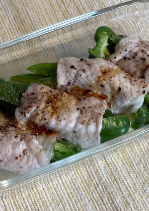 電子レンジで作るピーマン肉巻き-レシピのメイン写真