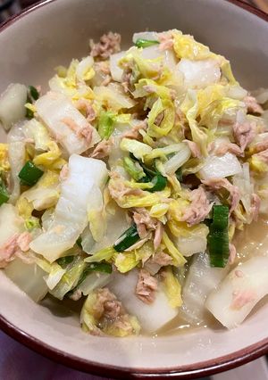 簡単！白菜とツナの白だし煮-レシピのメイン写真