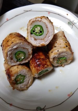 竹輪巻きおくらの肉巻き-レシピのメイン写真