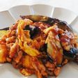 なす豚玉の味噌チリソース