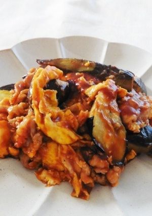 なす豚玉の味噌チリソース-レシピのメイン写真