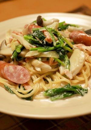 鮭とほうれん草のクリームパスタ-レシピのメイン写真