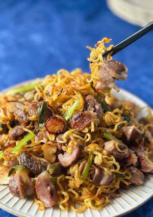 かさまし！砂肝の焼きそば炒め-レシピのメイン写真
