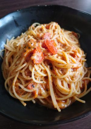 フルーツトマト☆ツナのチーズパスタ-レシピのメイン写真