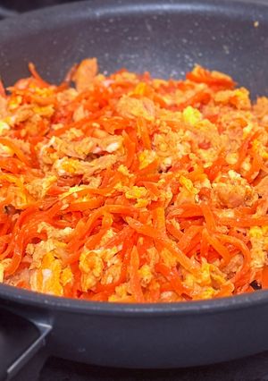 美味すぎやろがい🤤人参ツナの卵炒めー簡単-レシピのメイン写真