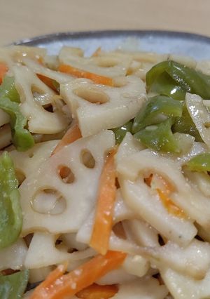 れんこんとかぐら南蛮の炒め煮。-レシピのメイン写真