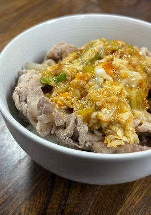 新しい豚丼!卵ソースの豚丼!!-レシピのメイン写真