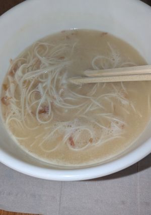温かい、みそ味そうめん-レシピのメイン写真