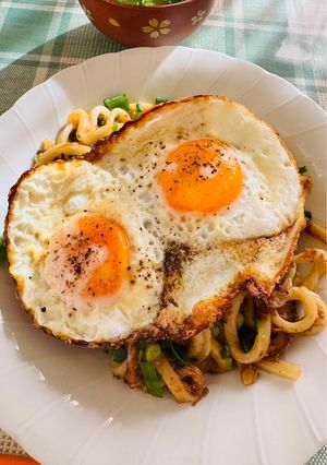 ジャンキーな焼きうどん-レシピのメイン写真