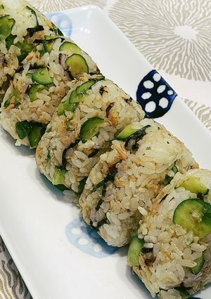 きゅうりとツナの塩昆布おにぎり-レシピのメイン写真