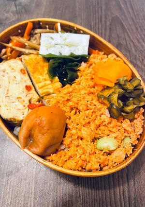 鮭フレークと明太子の枝豆ご飯〜夏のお弁当-レシピのメイン写真