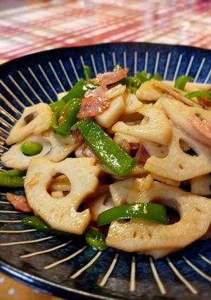 【幼児食】ベーコンれんこん炒め-レシピのメイン写真