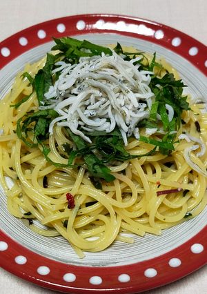 ワンパン梅じそしらすパスタ-レシピのメイン写真