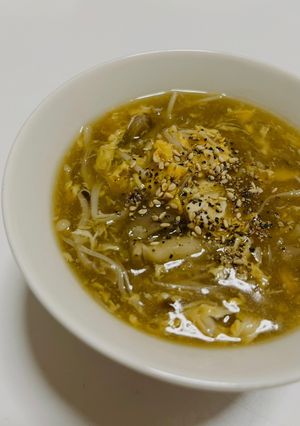 きのこの中華風かき玉スープ-レシピのメイン写真
