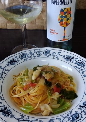 ホタテのトマトソースパスタ-レシピのメイン写真