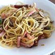 焼きキノコとベーコンのペペロンチーノ