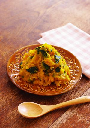 レンジで★かぼちゃのはちみつ味噌和え-レシピのメイン写真