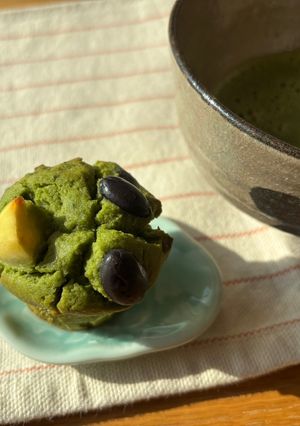 米粉で作る黒豆抹茶ケーキ-レシピのメイン写真