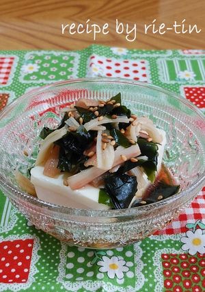❁冷奴♪わかめとカニカマの中華風❁-レシピのメイン写真