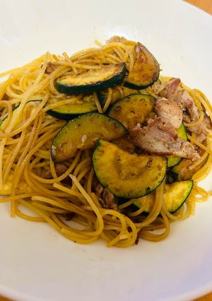 豚こま肉とズッキーニの和風パスタ-レシピのメイン写真