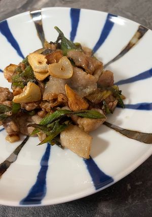 青ネギと豚こまのニンニク醤油炒め-レシピのメイン写真
