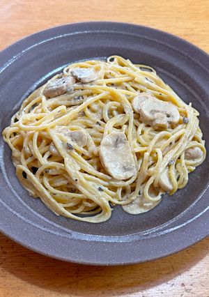 ドライマッシュルームの濃厚クリームパスタ-レシピのメイン写真