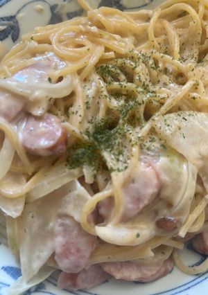 ソーセージのクリームパスタ😋-レシピのメイン写真
